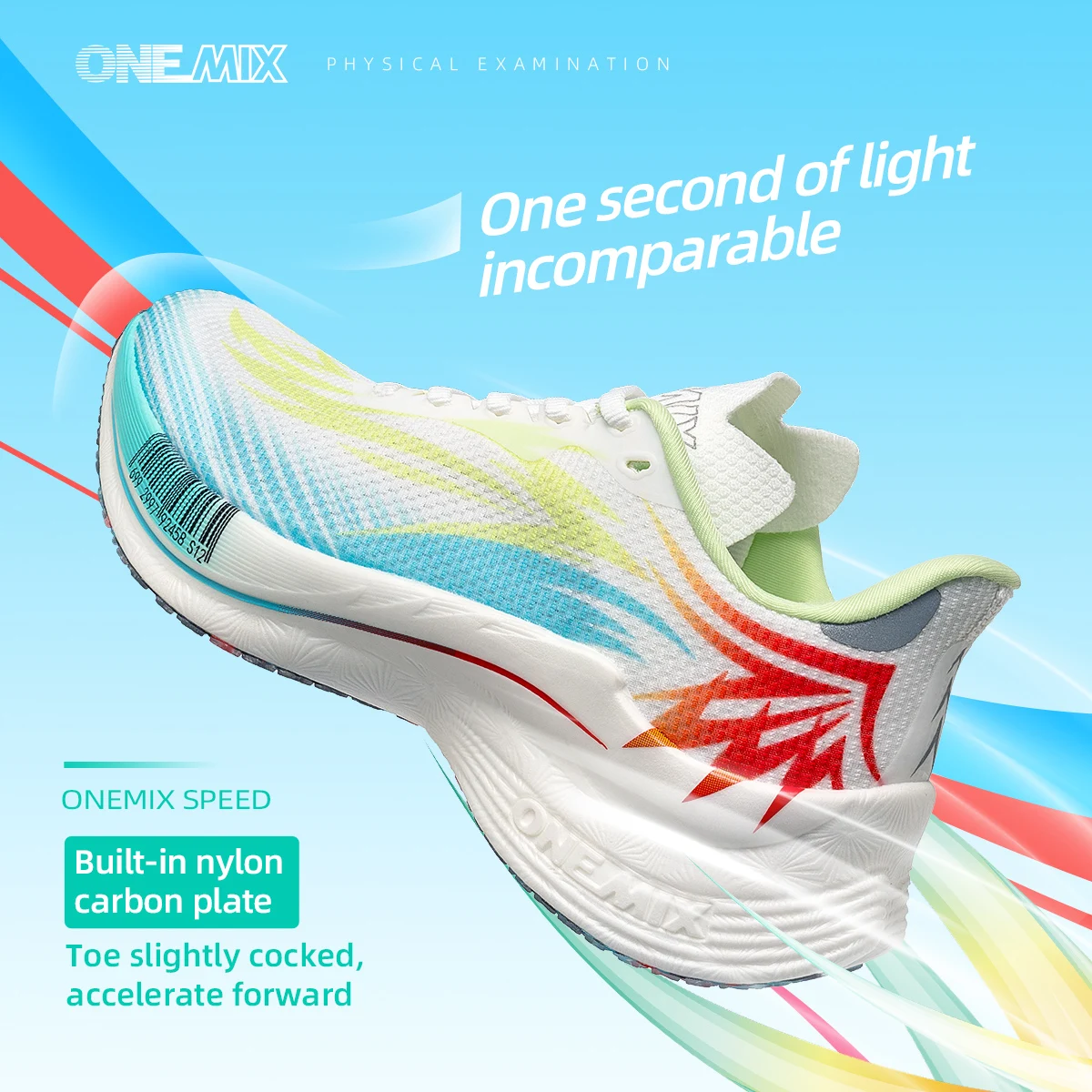 ONEMIX 2024 Professional Training Running Shoes for Men Racing Sport Shoes Breathable Women Full Sole Nylon Plate Jogging Shoes image 2