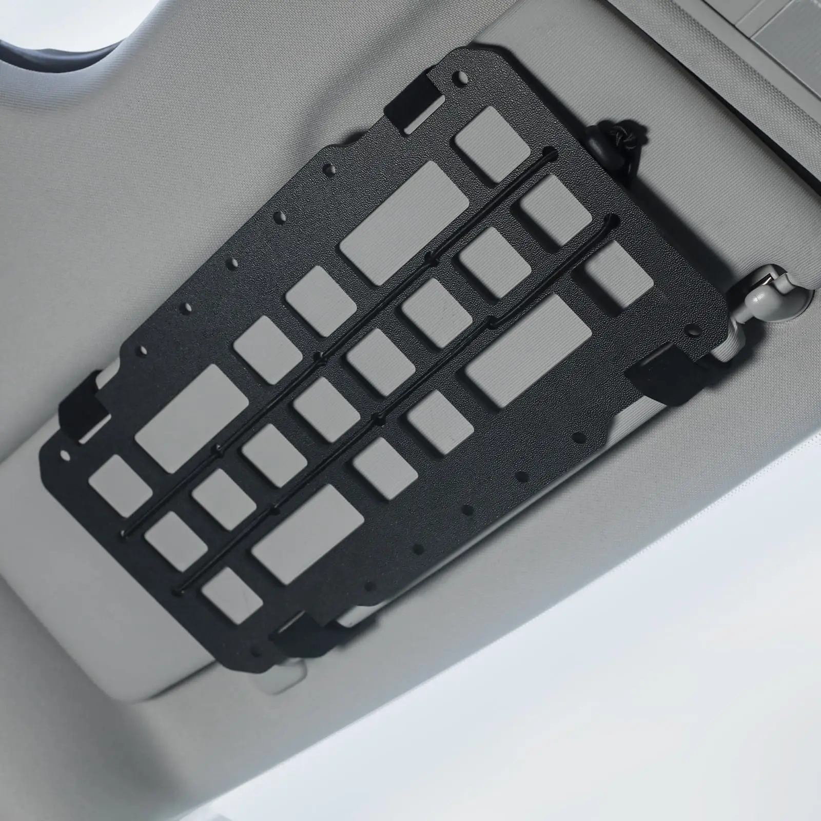 Car Sun Visor Organizer, Rigid Molle Panel Visor Accessories, Modular Vehicle Visor Holder , Fit Most Vehicles, SUVs, Jeeps