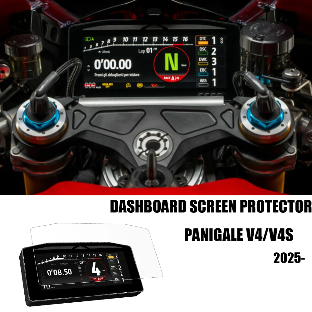 

for DUCATI PANIGALE V4 2025 Accessories PANIGALE V4 / S 2025 TPU Instrument Film 2025 Panigale V4 V4S Dashboard Screen Protector