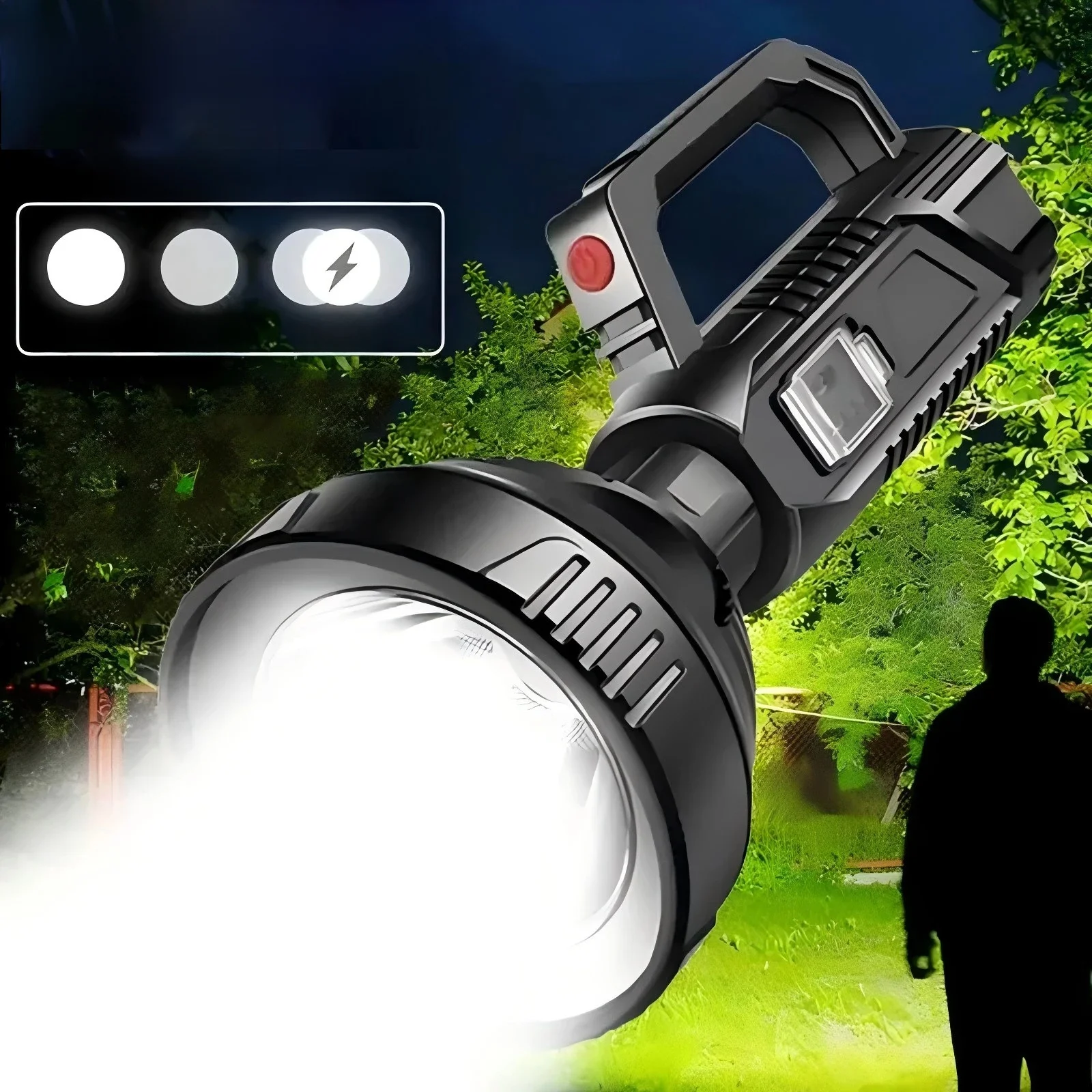 AliExpress cycle zone Portable Searchlight Rechargeable Flashlight Handheld Lighting Night Work Emergency Light Outdoor Fishing Lantern Camping Lamp