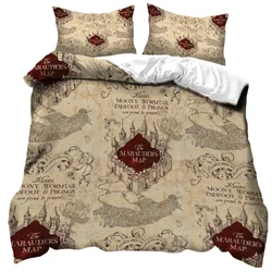 Wizarding World Marauder Map And Desert Castle Duvet By Ho Me Lili Bedding Set