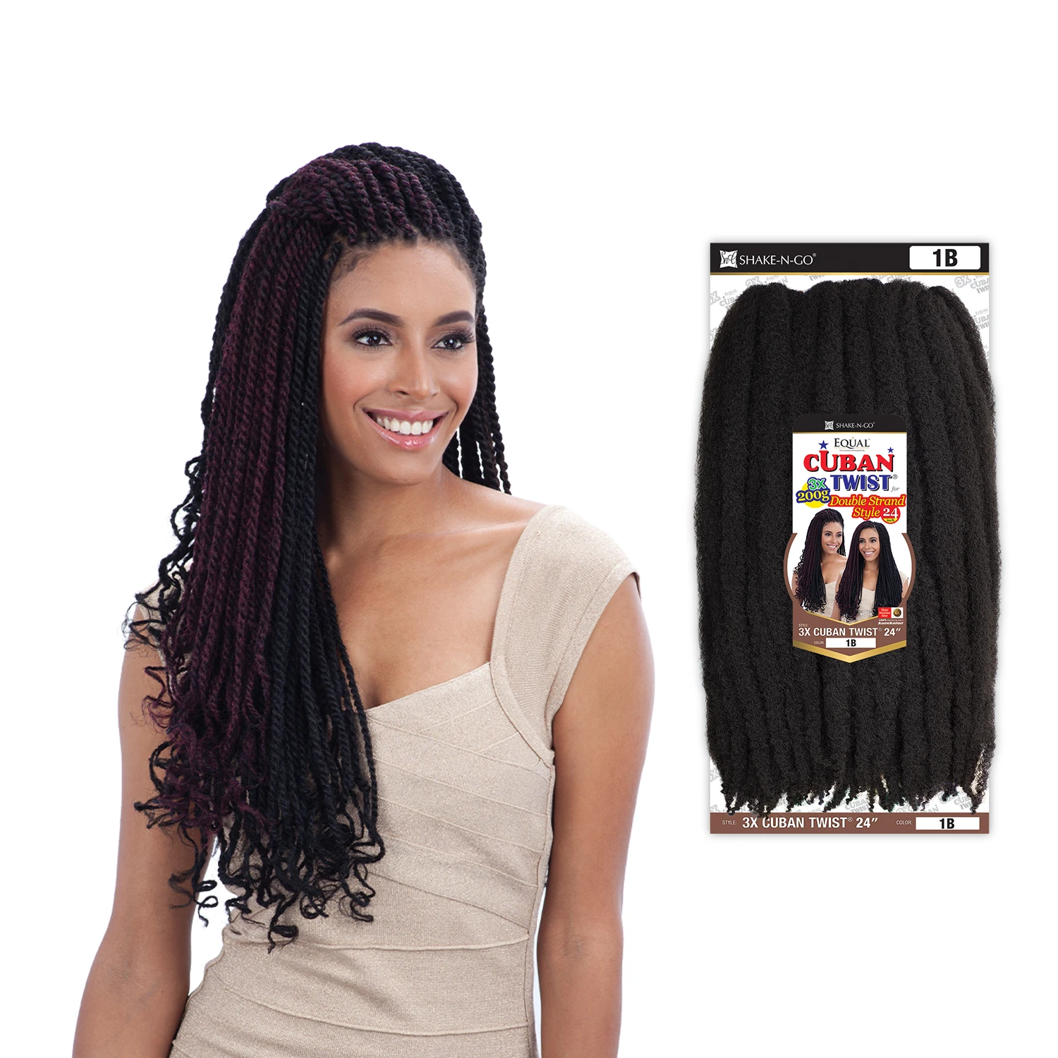 ضفائر صناعية متساوية من FreeTress طراز حبلا مزدوج 3X تويست كوبي 24 بوصة #5