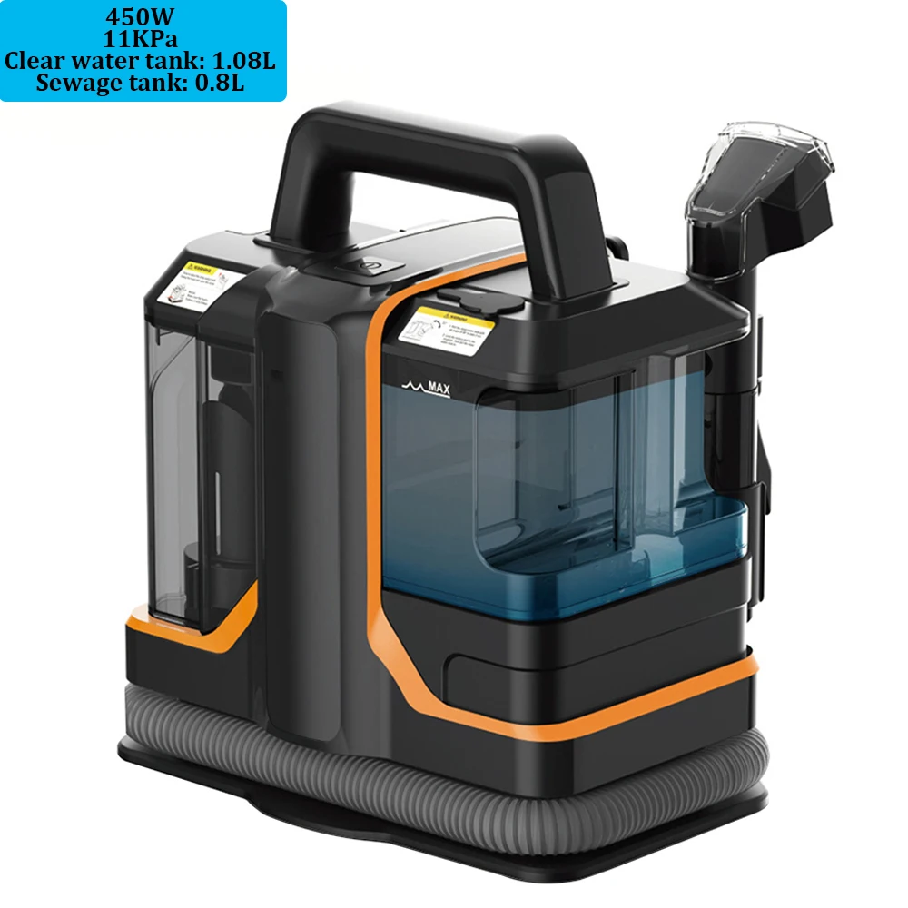 750W 15KPa Teppichreiniger Tragbarer Handstaubsauger Integrierte Sprüh- und Saugfunktion Reinigungsgerät für Auto Sofa Teppich Tierhaare
