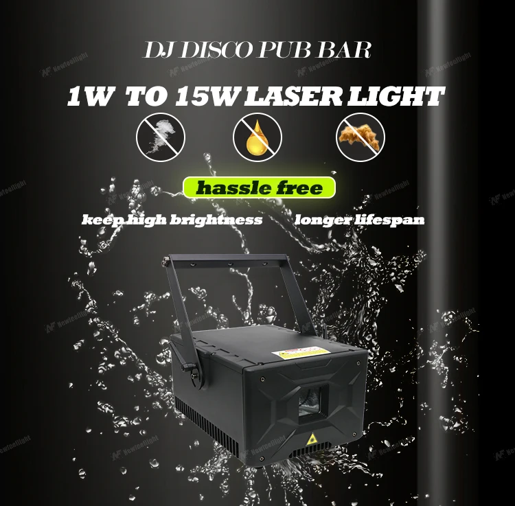 A3-H705A-5W IP65 Waterproof ILDA DMX Controls RGB Animation Laser Beam Light for Wedding