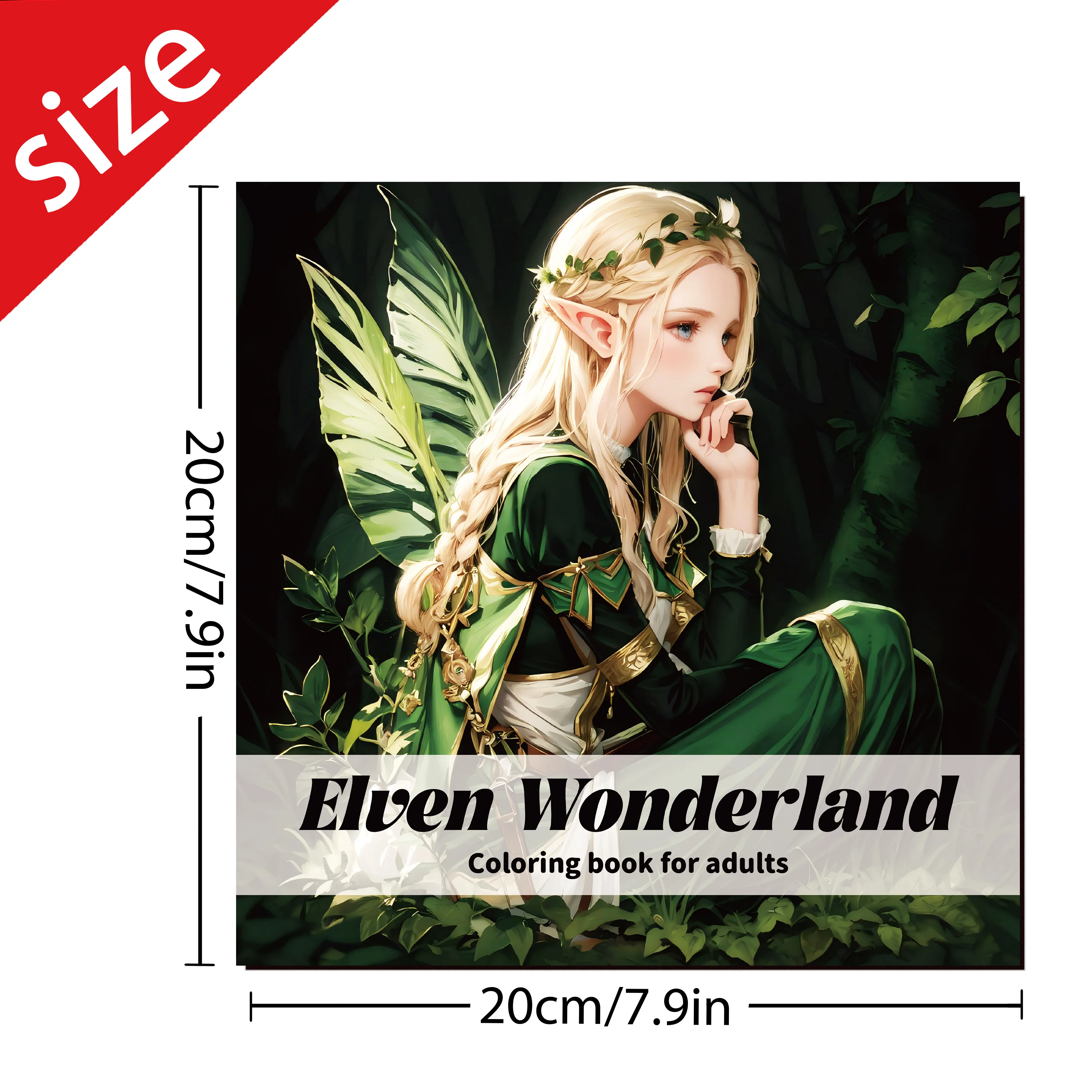 1 Buah Buku Mewarnai Elven Wonderland 20 Halaman Buku Gambar Dewasa Elf Gambar Lukisan Grafiti Dapat Rileks dan Menghilangkan Stres