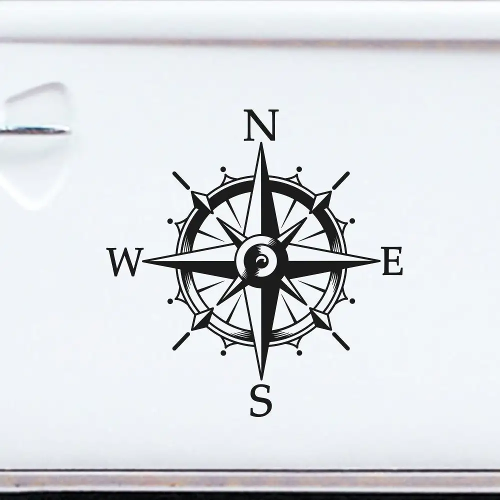 Compass Adventure Vinyl Stickers Styling Full Body RV  Camper Van Motorhome Caravan Decals Auto Tunning Accessories