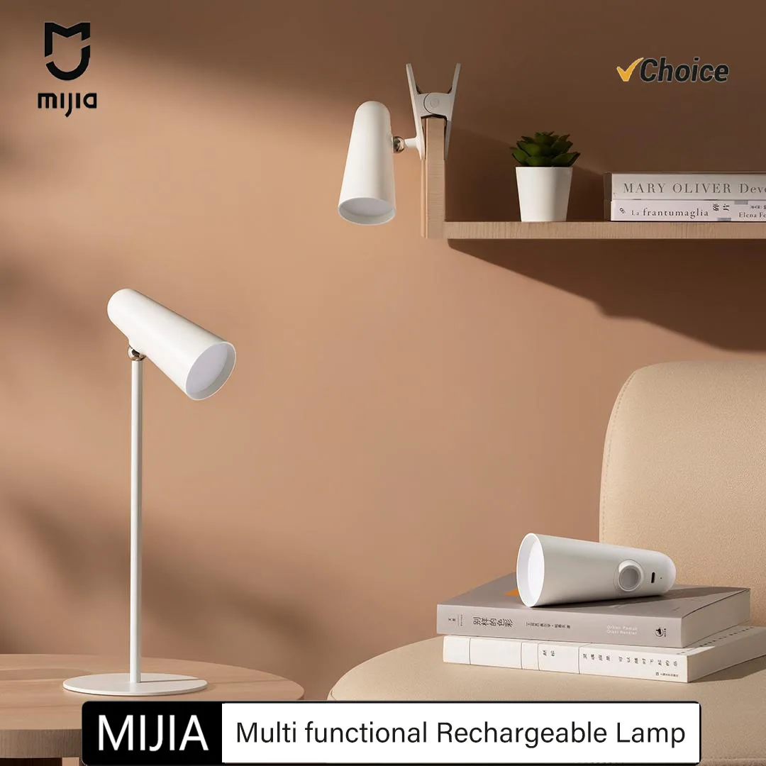 New  Mijia Multifunction Desk Lamp Type-c Rechargeable 3 In 1 Portable Reading Table Rendering Light Clip Lamp Flashlight