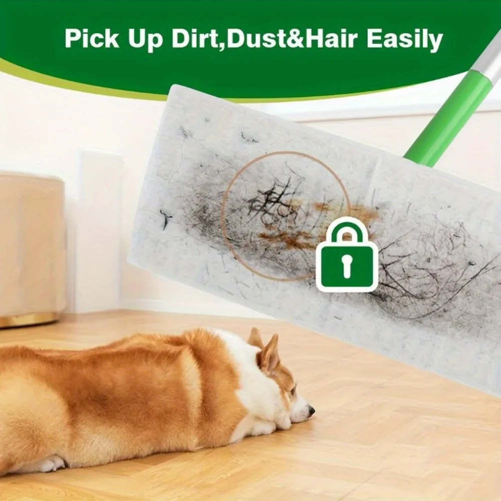 Disposable Mop Wash Free With Thicken Dust Replace Mop Paper for Household Floor Cleaning Pet Hair Dust Adsorption