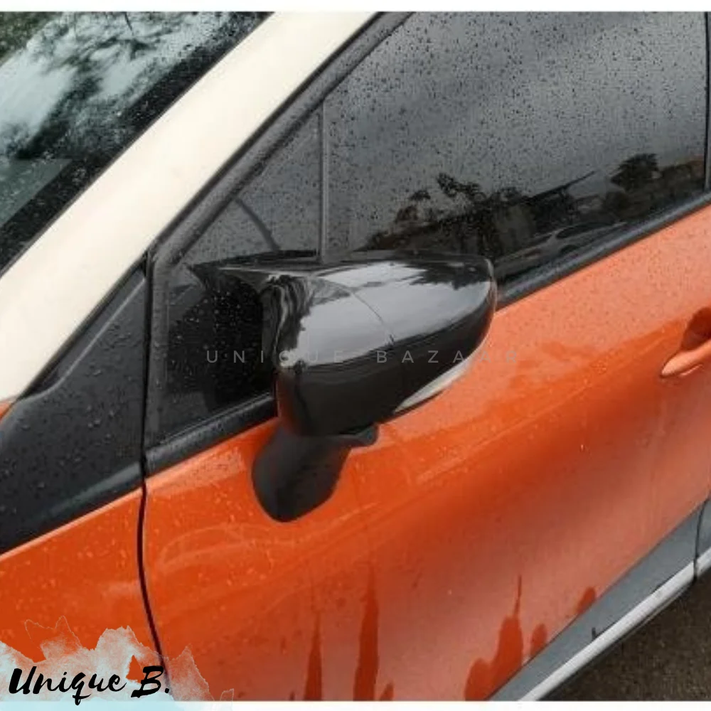 For Renault Captur Bat Mirror Cover 2013-2019 Model Years Car Accessories Piano Black Tuning Auto Sport Design External Parts