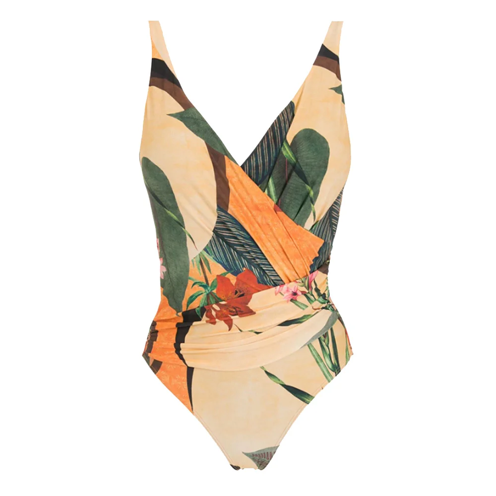 Maillot de bain et jupe une pièce pour femme, robe de plage de vacances rétro pour femme