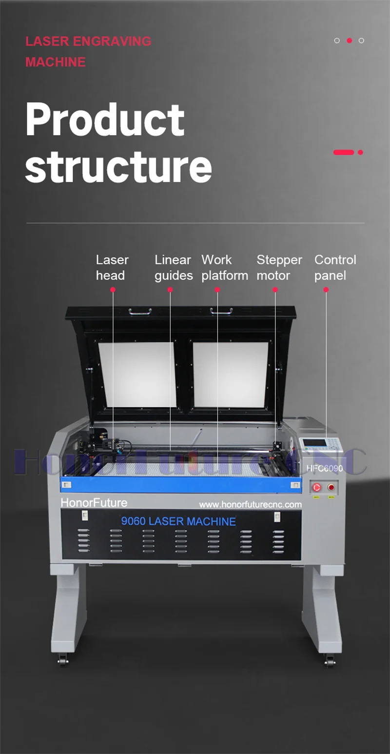 High Cost-effectiveness 9060 Acrylic Laser Cutting Machine 50-180W Co2 Laser Wood Mdf Fabric Cloth Leather Non-mental