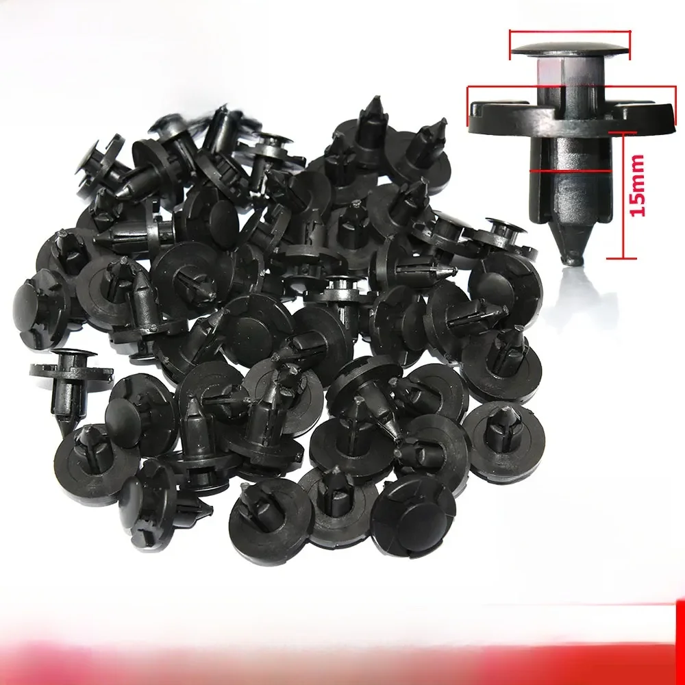 NOWOŚĆ 50szt 8mm Auto Fasteners Rivets Clips Car Bumper Door Panel Fender Liner Clips Retainer for Honda for Nissan Car Accessories — zdjęcie 2