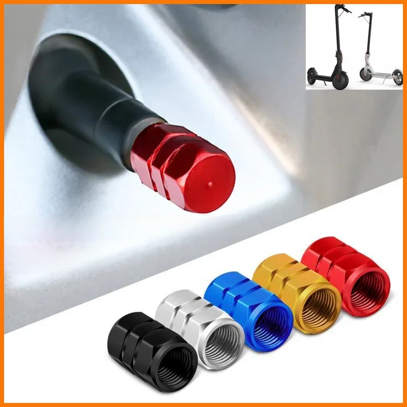 AliExpress 2Pcs Aluminum Bicycle Bike Tyre Valve Cap Dustproof For Xiaomi M365 Electric Scooter MTB Road Bike Mountain Valve Cap Accessory