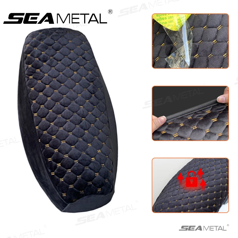 SEAMETAL Motorcycle Seat Cushion Protector Winter Warm Seat Covers Mats Thickened Velvet Seat Pads For Motorbike Electric Bike