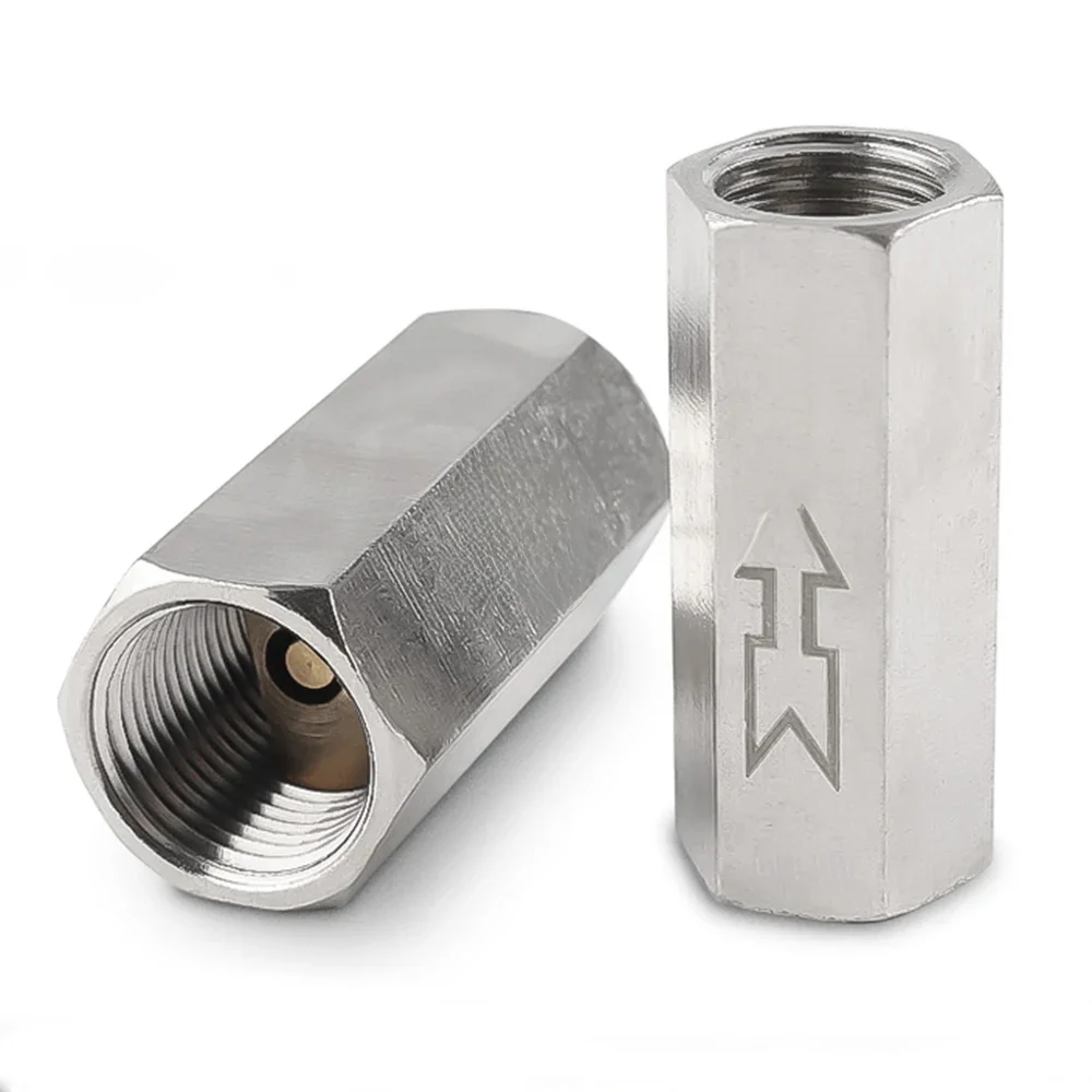 1 pièces clapet anti-retour pneumatique vanne de contrôle vanne d'air 1/8 1/4 3/8 1/2 3/4BSP clapet anti-retour pneumatique unidirectionnel en laiton fileté interne