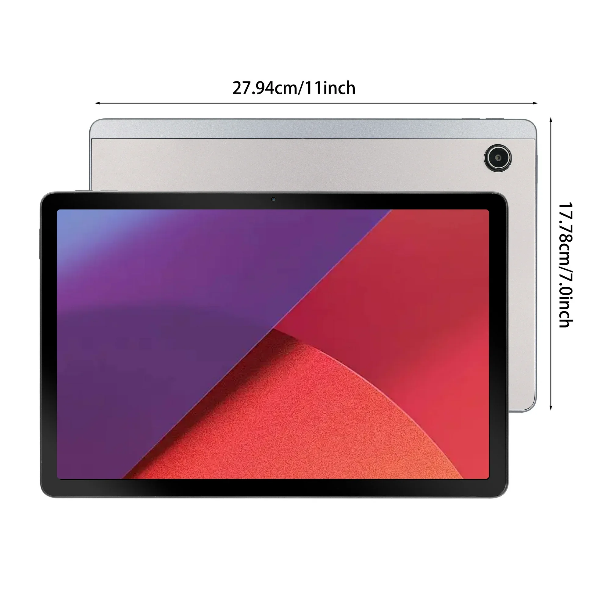 Tablet Android 14 com estojo, processador Octa-Core, 12GB RAM + 128GB ROM, 1TB TF, 5MP + 13MP, tela dividida, 6800mAh, 11"