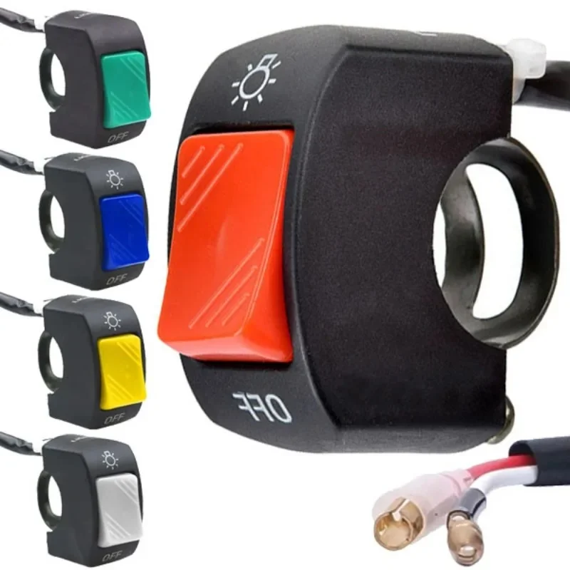 Interrupteur marche/arrêt universel pour moto, 12V, 7/8 pouces, étanche, pour Scooter, deuxième ligne, phare, guidon, accessoires