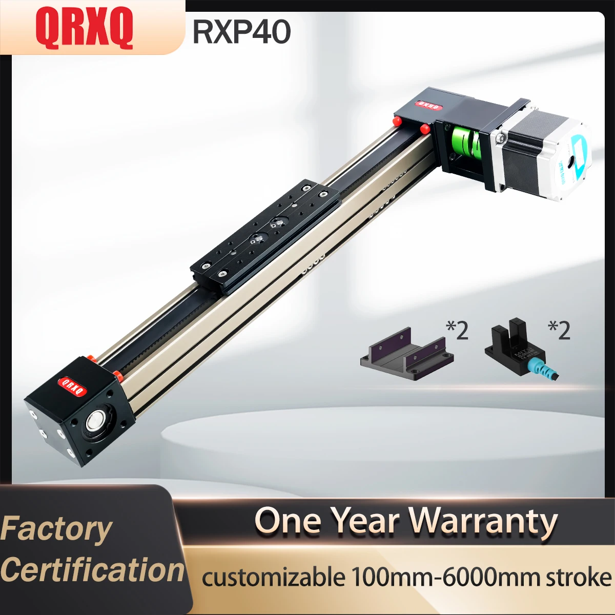 

Rqxq Rxp40 Belt Linear Guide 1400mm 1500mm 1600mm Aluminum Profile Linear Guide Rail 40mm Width Actuator Linear Module