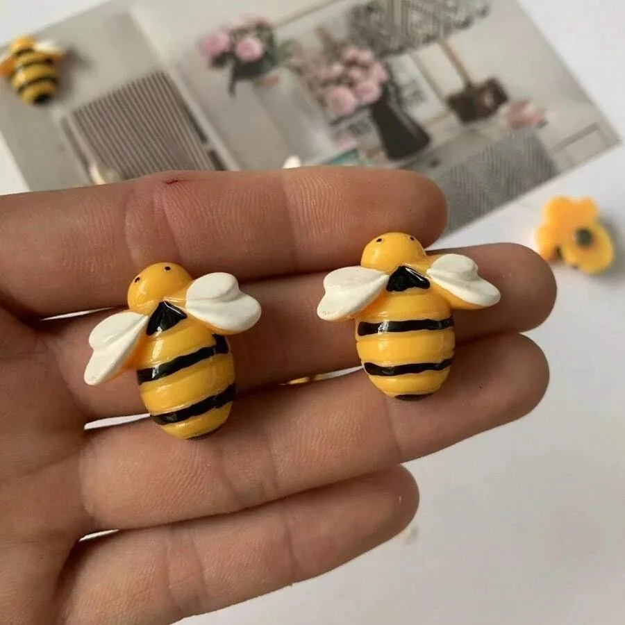 5/10pcs Little Bee Refrigerator Magnet, Cute Office Kitchen Magnet, Home Decoration, Kitchen Decoration