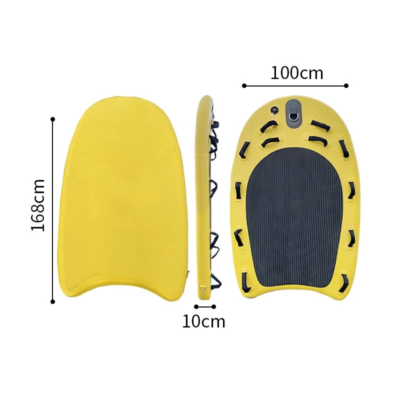 Yellow Durable Inflatable Water Rescue Sup Board Lifeguard Inflatable Rescue Sled Jet Ski Board For Lifeguards, Divers Surfing