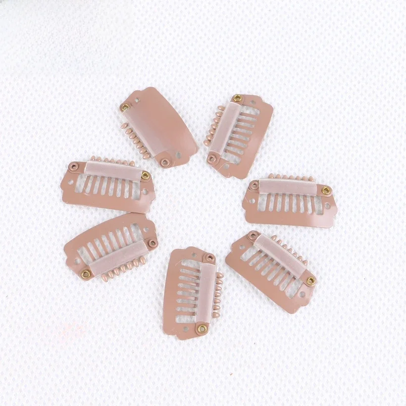 100 sztuk / worek 2,3 cm 6 zębów w kształcie litery U i 7 zębów w kształcie litery I metalowe zatrzaski do włosów 6 kolorów na choinki — zdjęcie 2