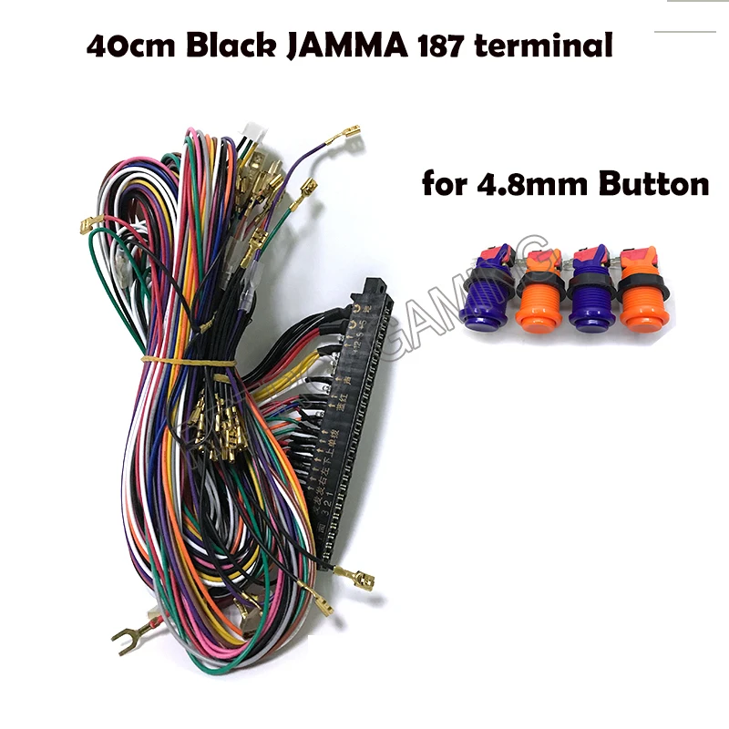 

40cm Jamma Harness 28 Pin With 5,6 Buttons Wires for Chassis Arcade Game Machine/cabinet Accessories 6 Action Button Wires