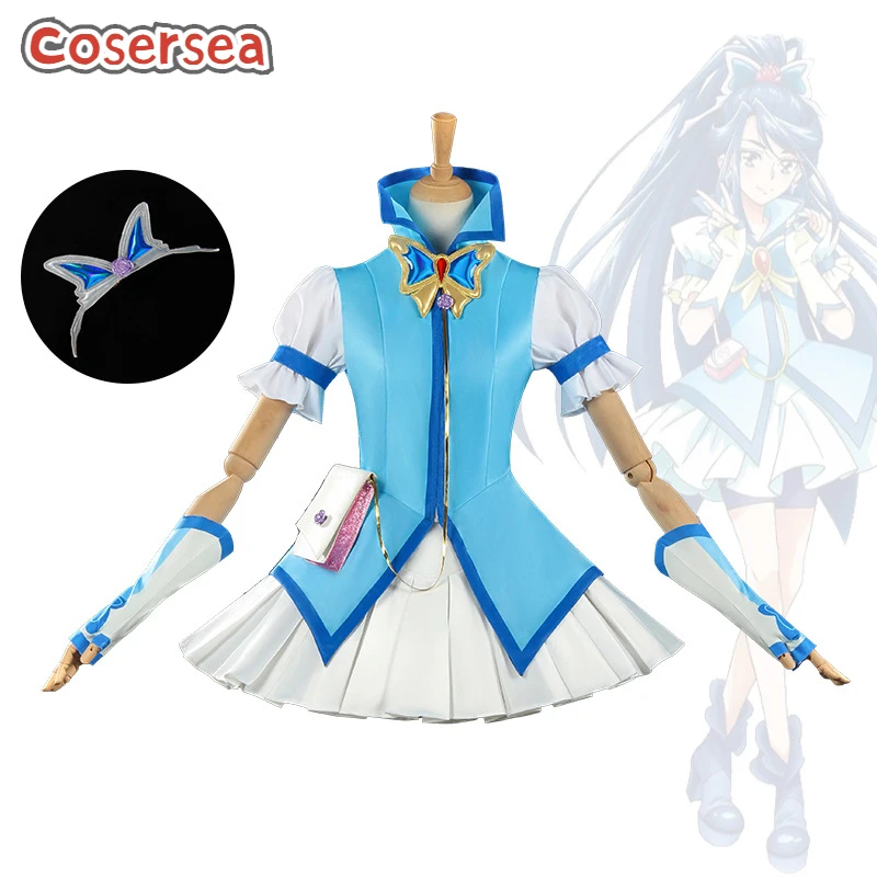 

Костюм для косплея Cosersea Minazuki Karen из аниме «Futari wa Pretty Cure» (Cure Aqua Minazuki Karen), женское платье на Хэллоуин, полный комплект
