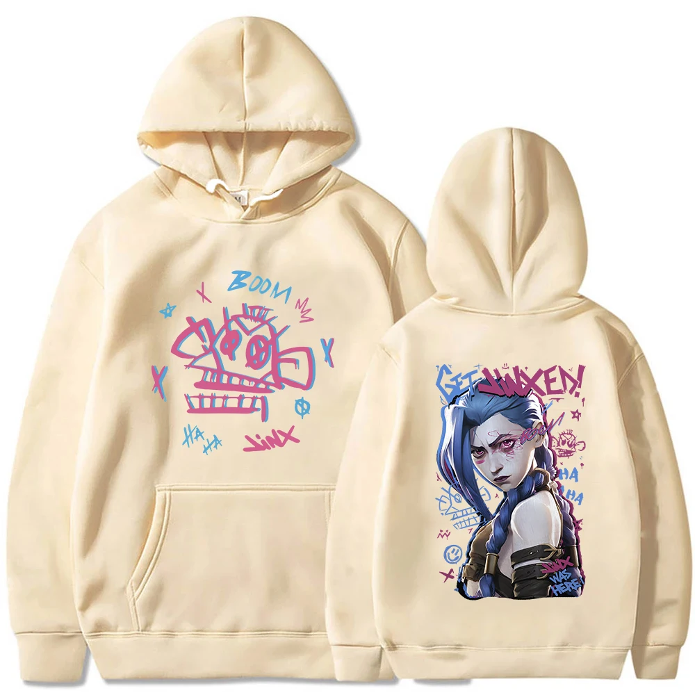 Anime Arcane-Jinx Hoodie Harajuku Man Woman Sweatshirt Pullover Tops