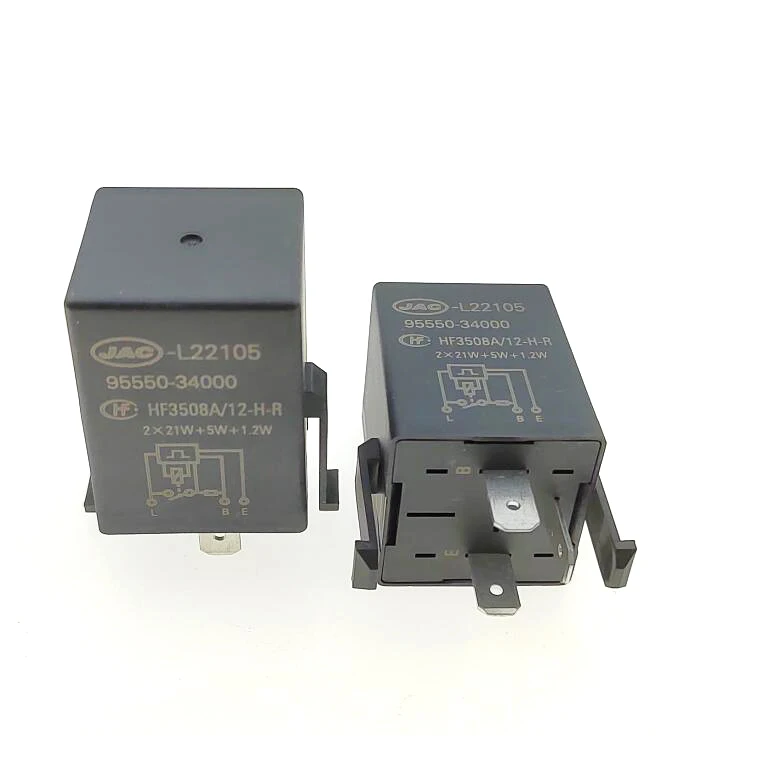 

2PCS HOT NEW JAC-L22105 95550-34000 95550 34000 HF3508A-12-H-R HF3508A 12-H-R 12V Auto flash relay 12VDC DC12V 3PIN