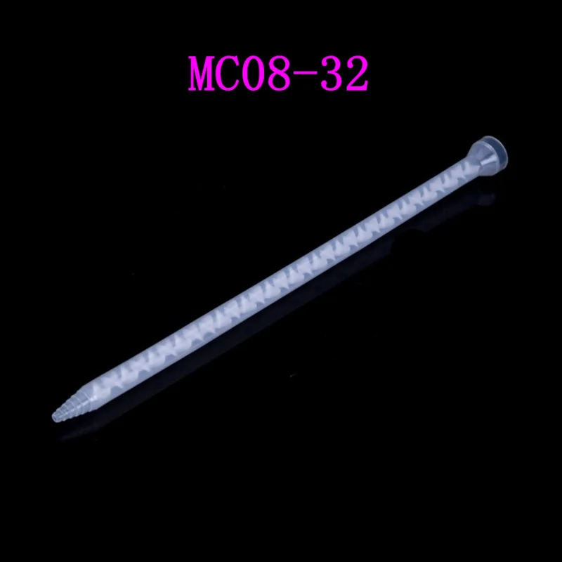10pcs AB Glue Static Mouth MS08-32 Mixing Nozzles Tube Resin Glue Adhesive Mixing Tube  for Caulking Guns AB Glue Gun