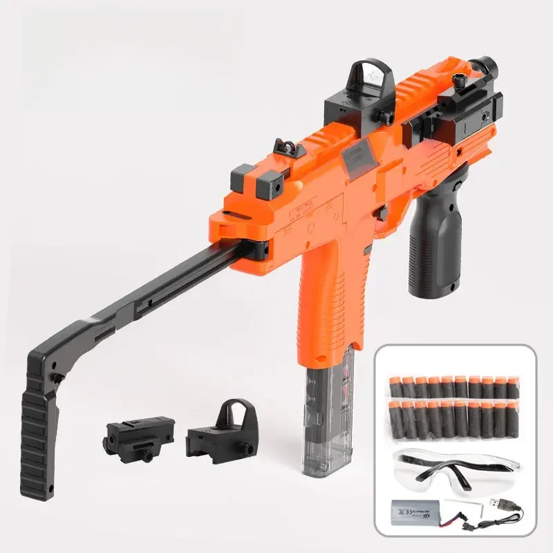 MP9 Speelgoedpistool Elektrisch schuim Dart Blaster Gun Soft Bullet Machinepistolen Automatische Armas voor volwassenen Jongens Kinderen Buitenspellen - afbeelding 2