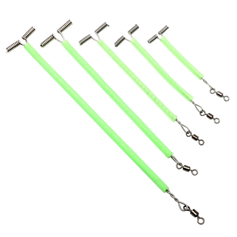 Aparejos de pesca de tubo luminoso con eslabones giratorios en forma de T, Conector de brazo de 3 vías, 20 unidades por juego