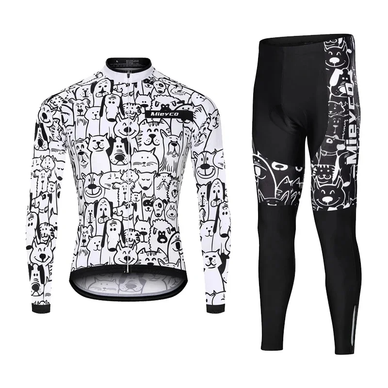 AliExpress MIEYCO Long Cycling Jersey Suit for Men, Bicycle Accessories, Moisture Wicking, Road Bike Outfit, Breathable Sweat Wicking, Sweatpants,