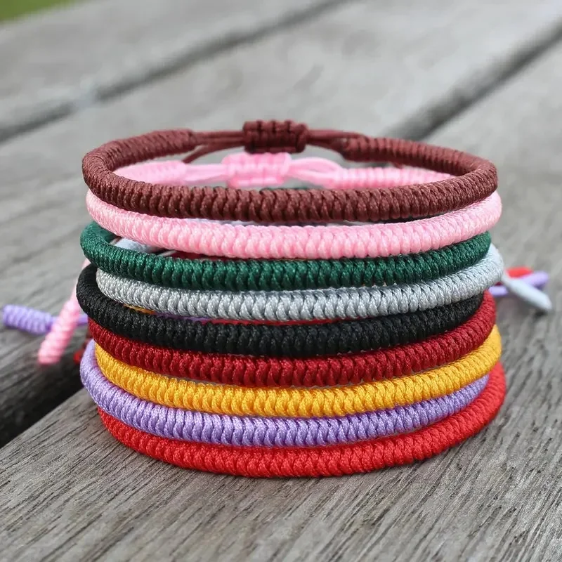 Tibetan Buddhist Bracelet Lucky Handmade Braided Adjustable King Kong Knot Red Thread Charm Bracelets for Women Men Couple Lover - afbeelding 2