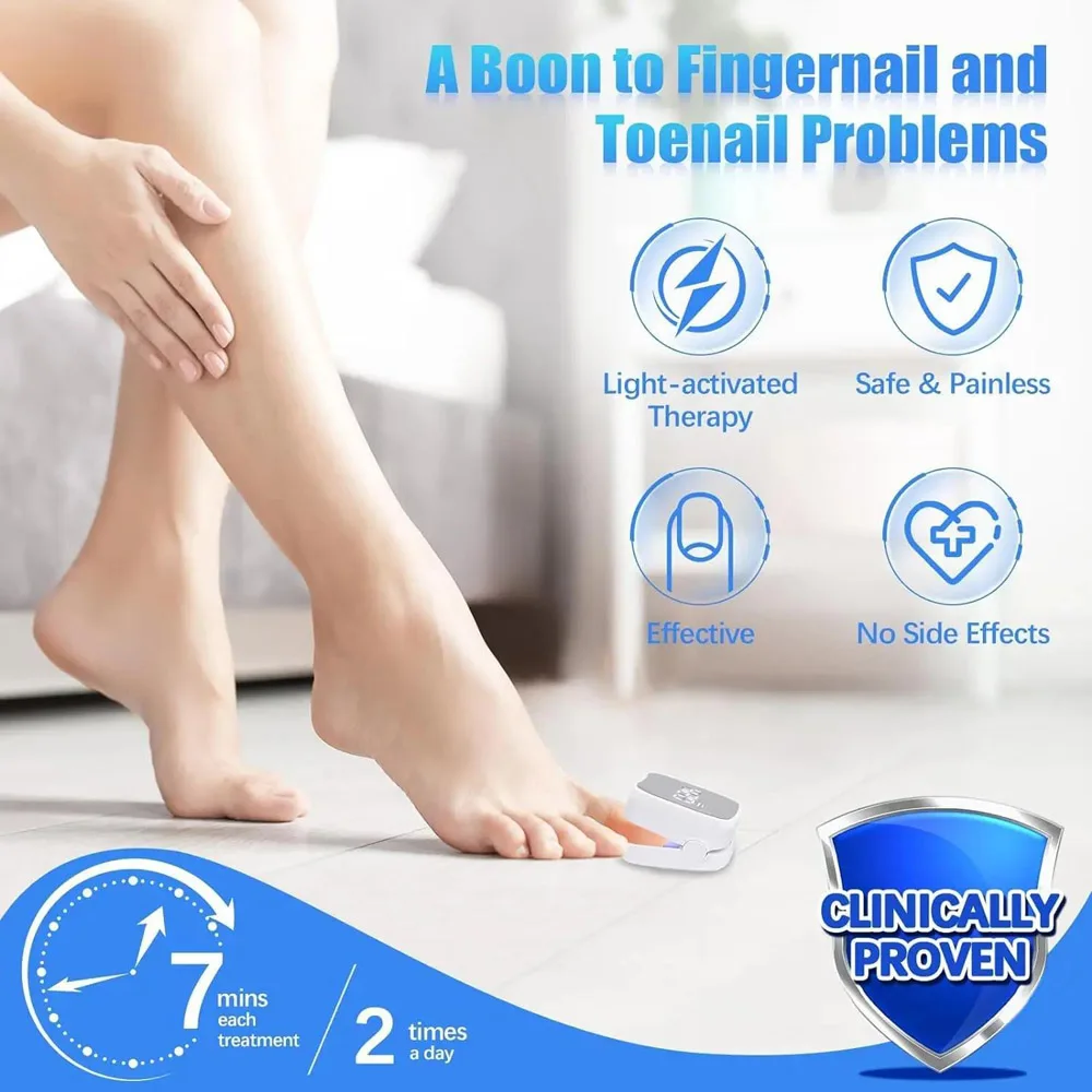 Nail Fungus Laser Treatment Device 650nm Light Digital Display Multiple Toenail Care