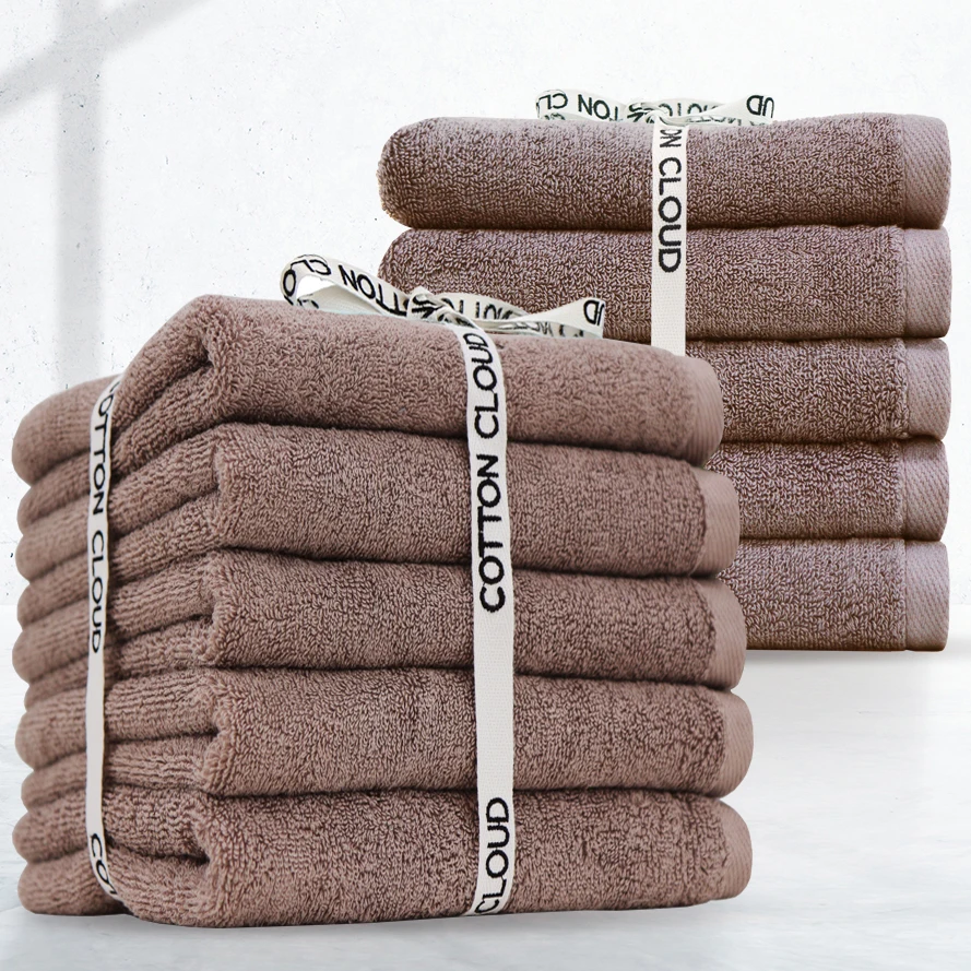 [Cotton Cloud] Tom 170g 100% Cotton, 30 Number Hotel Towels, Brown 5 Plot/10 Plot, Bath Towels, 40*85cm Cotton Cloud