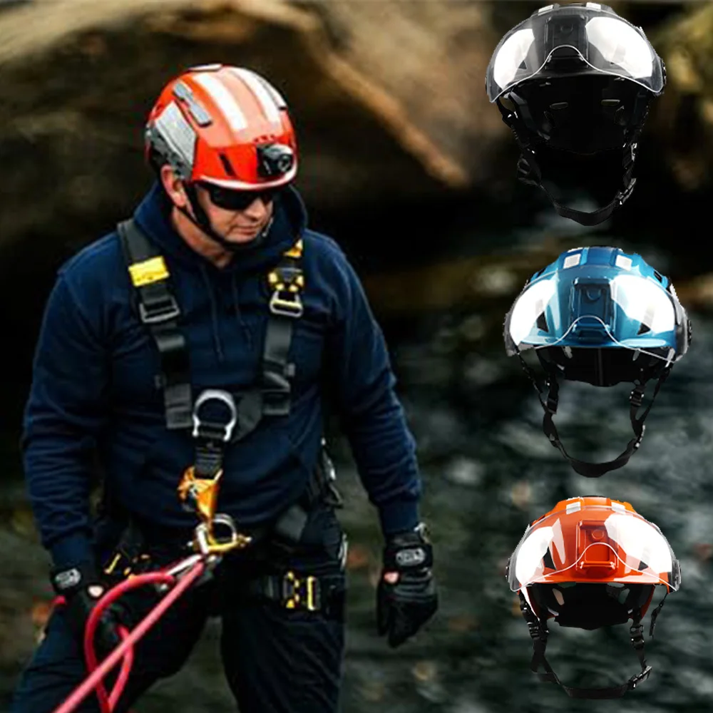 Tactical Rescue Search SAR Helmet Carbon Fiber Full Protection Reflective Professional Rescue Mountaineering Safety Helmet
