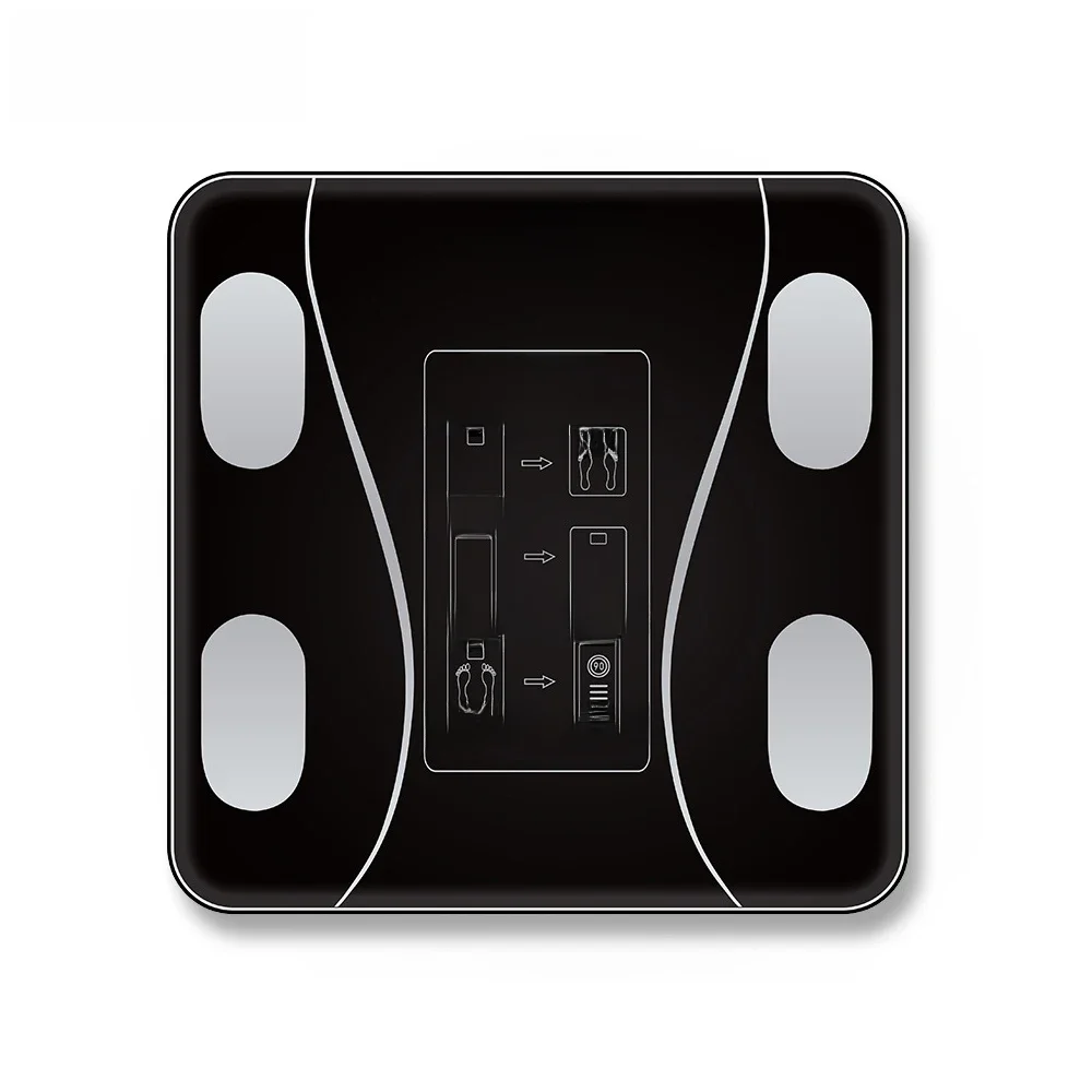 Balance de graisse corporelle intelligente sans fil, numérique, pour salle de bain, analyseur de Composition corporelle, avec application pour Smartphone, compatible Bluetooth