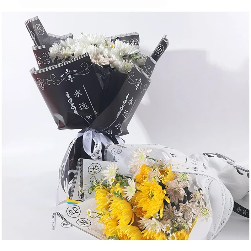 Qingming Festival bouquet wrapping paper for commemorating ancestors and funerals, waterproof chrysanthemum flower bouquets