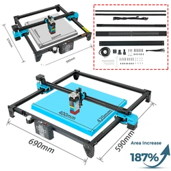 TTS-55 Expand Kit 600x600mm CNC Laser Engraver Upgrade Kit DIY Expansion Kit Aluminum Profile Frame 400*420MM For TTS-10 TTS-55