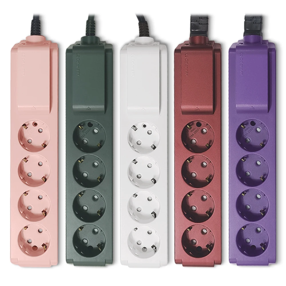 Ls High Capacity Power Strip Four-Way Leak-Shading 4000W Large Capacity 1.5m Round Wire