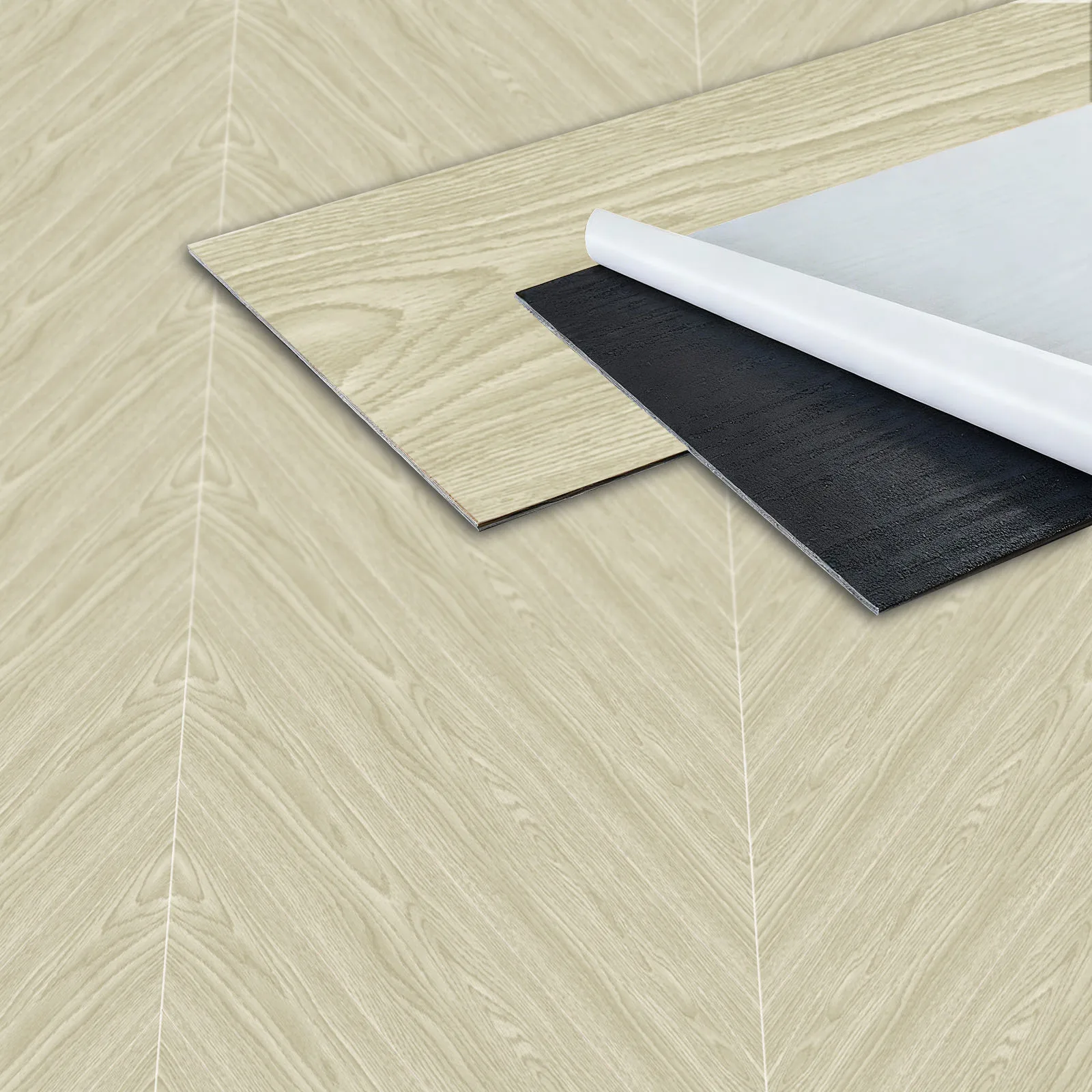 30 Stück 60×15cm PVC-Boden- und Wandaufkleber mit Holzmaserung, moderne selbstklebende, dicke, verschleißfeste Vinyl-Aufkleber, abziehbare und aufklebbare Bodenfliesen für Wohnzimmer, Schlafzimmer,