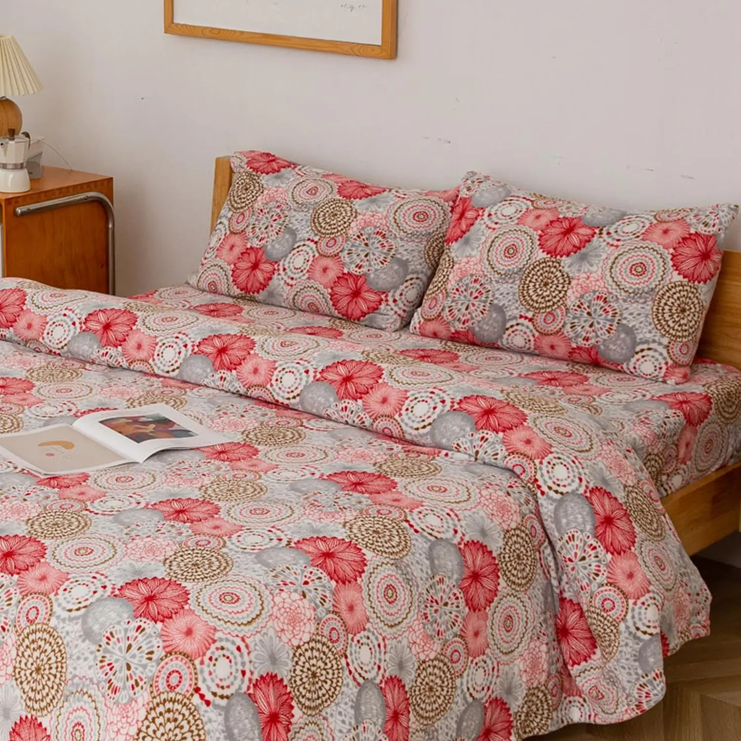 Juego de Sábanas de Invierno 4 Piezas 240 g/m² para Cama de 90/135/150 cm, Microfibra Suave y Cálida, Incluye Sábana Bajera Ajustable, Sábana Encimera y 2 Fundas de Almohada