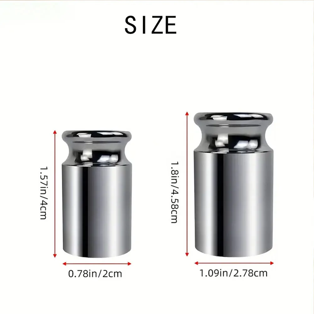 50g 100g 200g 500g Carbon Steel Small Weights Suitable for Digital Scales, Gram Scales, Jewelry Scales (Silver), Precision Weights, Balance Scale Weights, Silver Weights, High-Precision Counterweights, Calibration Kits, Jewelry Sellers, Enthusiasts