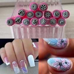 30 stye Nail Art Stamp Pen Kit DIY Nail Design Stamper Nails Art Dotting Tools Women Girls Nail Graffiti Stamp Pencil