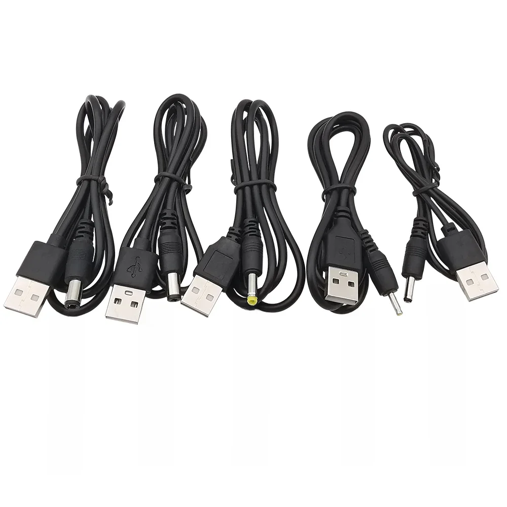 USB typu A męski na 2,5*0,7 3,5*1,35 4,0*1,7 5,5*2,1 5,5*2,5 mm kabel zasilający DC 5V złącze baryłkowe ładowarka rozszerzona linia — zdjęcie 2
