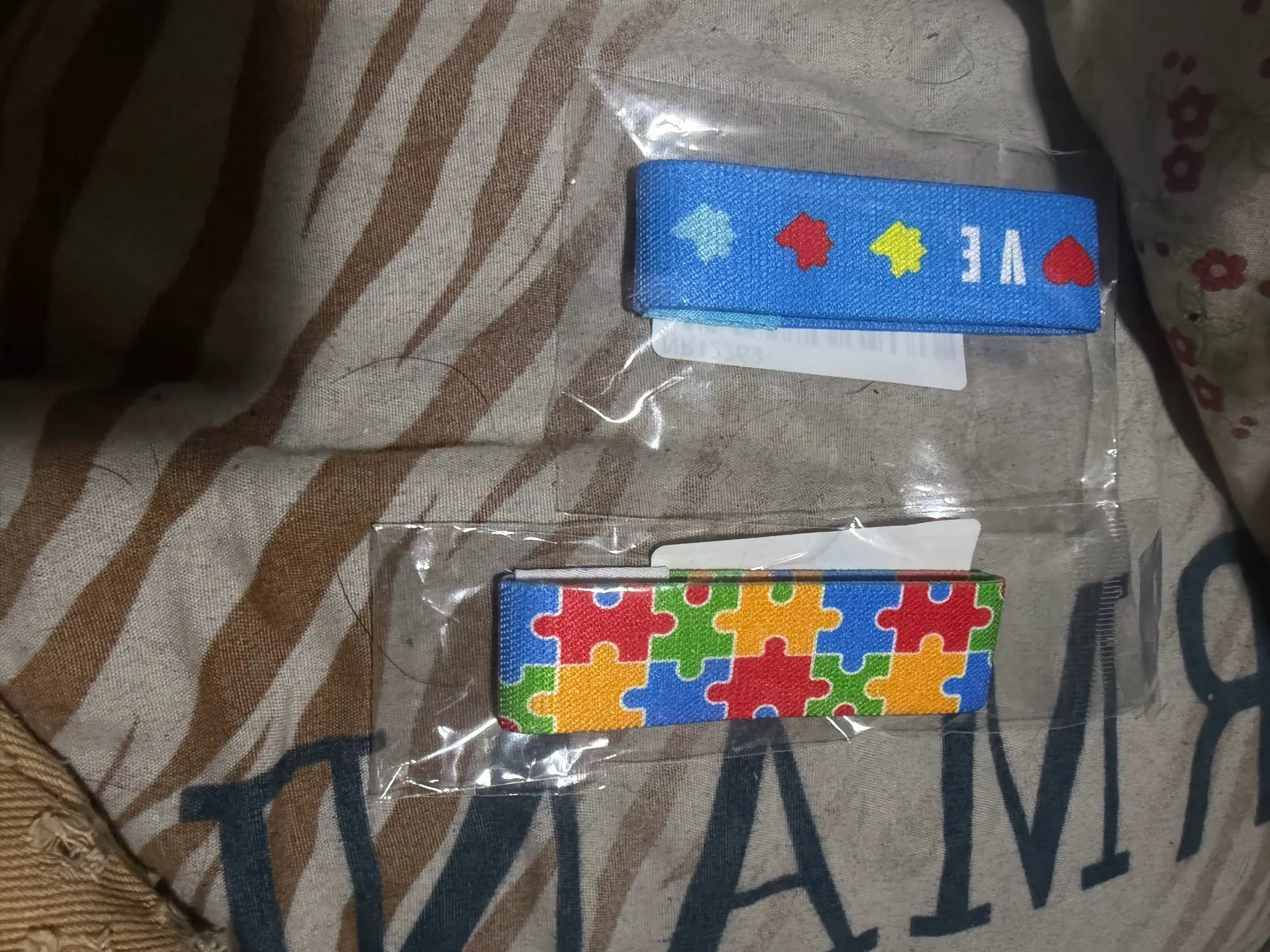 Autismo consciência quebra-cabeça masculino feminino estiramento pulseira colorida banda larga pulseiras braçadeira acessórios de moda presentes photo review