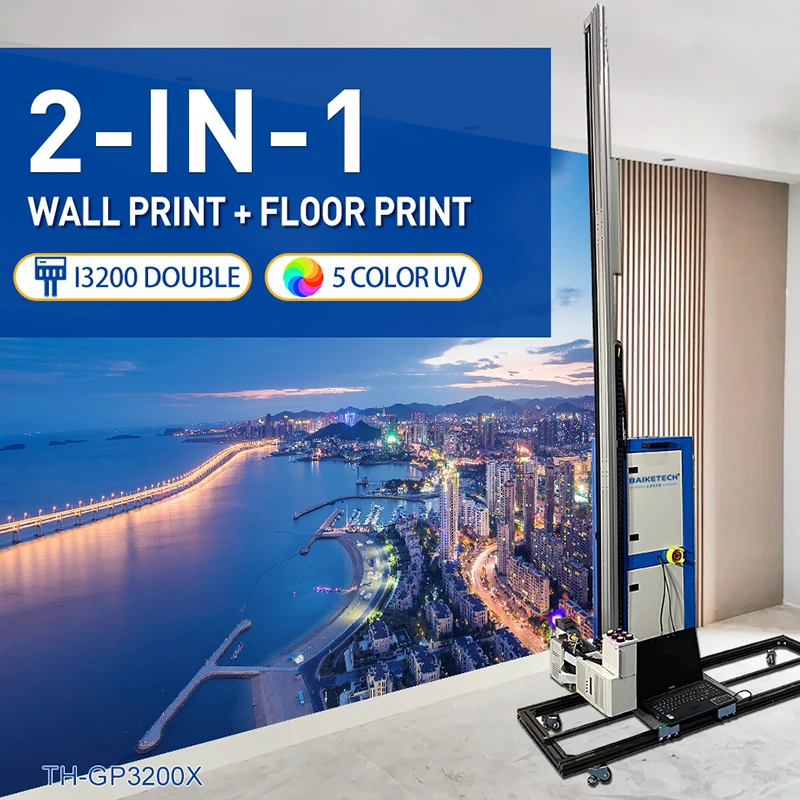 TH-GP3200X آلة طلاء جدران قابلة للعناية بالأشعة فوق البنفسجية بتأثير ثلاثي الأبعاد مباشرة إلى طابعة جدارية وأرضية جهاز نسخ فني برأس واحد عمودي