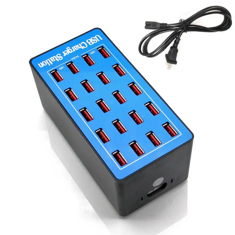 

USB Charger Station 20-Port 100W Multiple Charging Station Multi Ports USB Charger Charging for Smartphones,Tablets, USB Devices