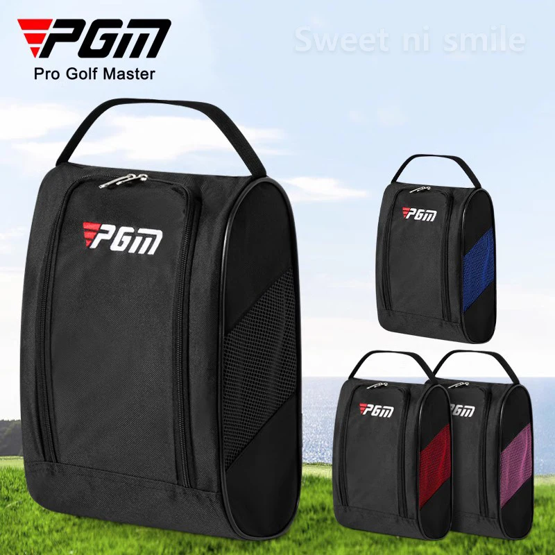 PGM Portable Mini Golf Shoe Bag Nylon Carrier Bags Golfball Lightweight Breathable Pouch Pack Tee Bag Sports Accessories XB001